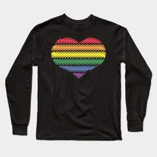 Rainbow Heart (Love / Scribble / 6s) Long Sleeve T-Shirt